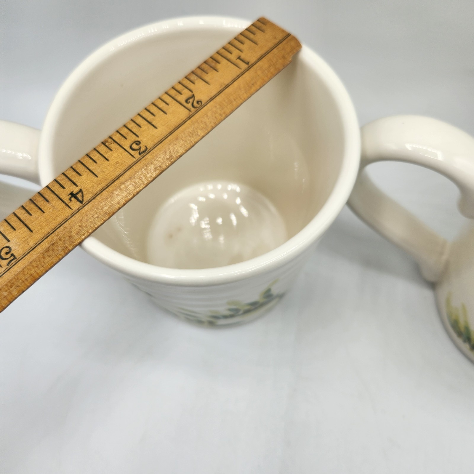 2 Maxcera Watercolor Bunny Rabbit in Grass Mug Cup, Large 20 oz Easter Cup