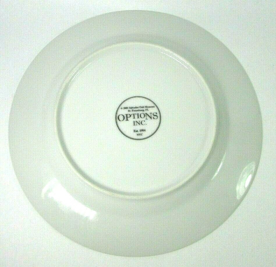 Salvador Dali Porcelain Salad Or Dessert Plate 7.5 Inches Signed Border Design