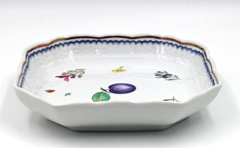 Richard Ginori Porcelain Italian Fruits Square Relish Dessert Fruit Bowl 6.25”