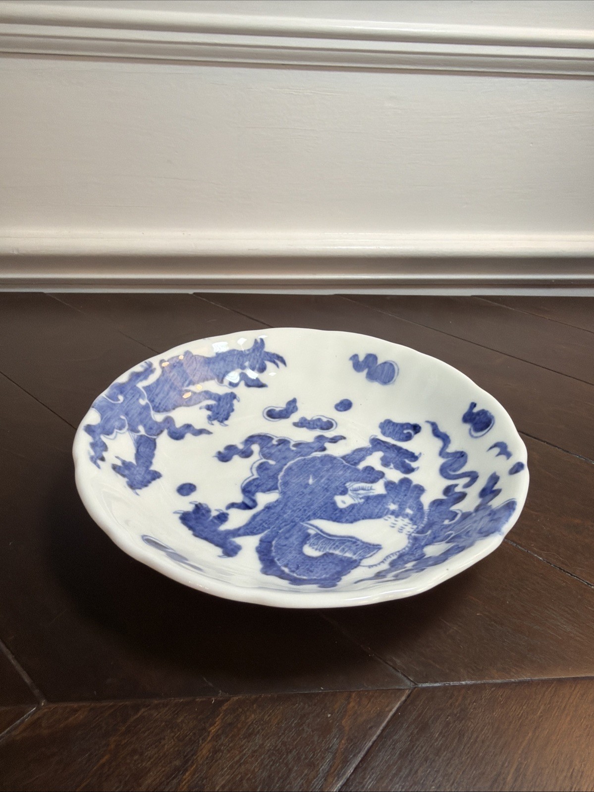 Blue and White Coalport Dragon Pattern Bowl Made In England