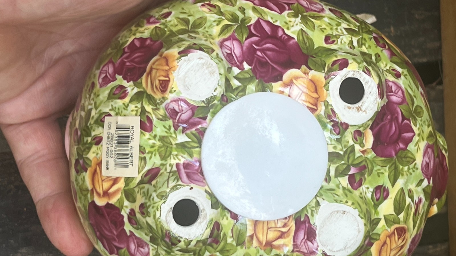 Royal Albert Old Country Roses Chintz Piggy Bank