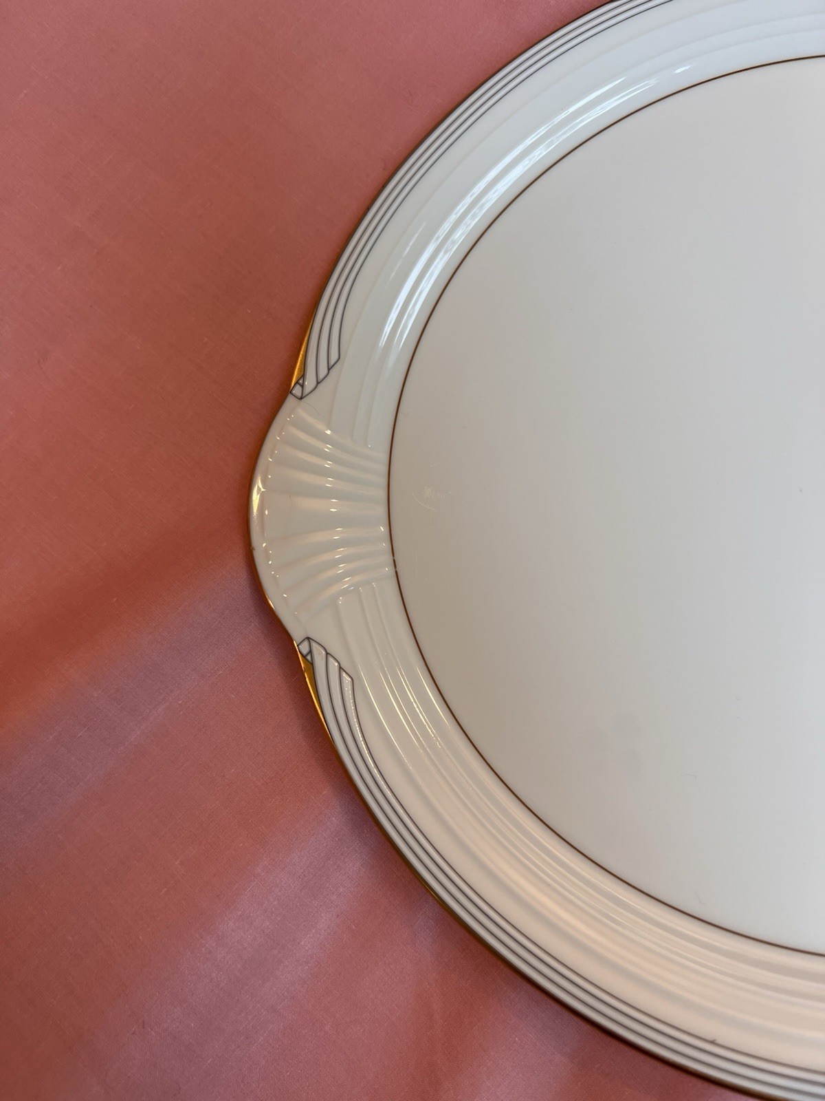 2 Golden Cove Handled Cake Plates by Noritake China Made In Japan