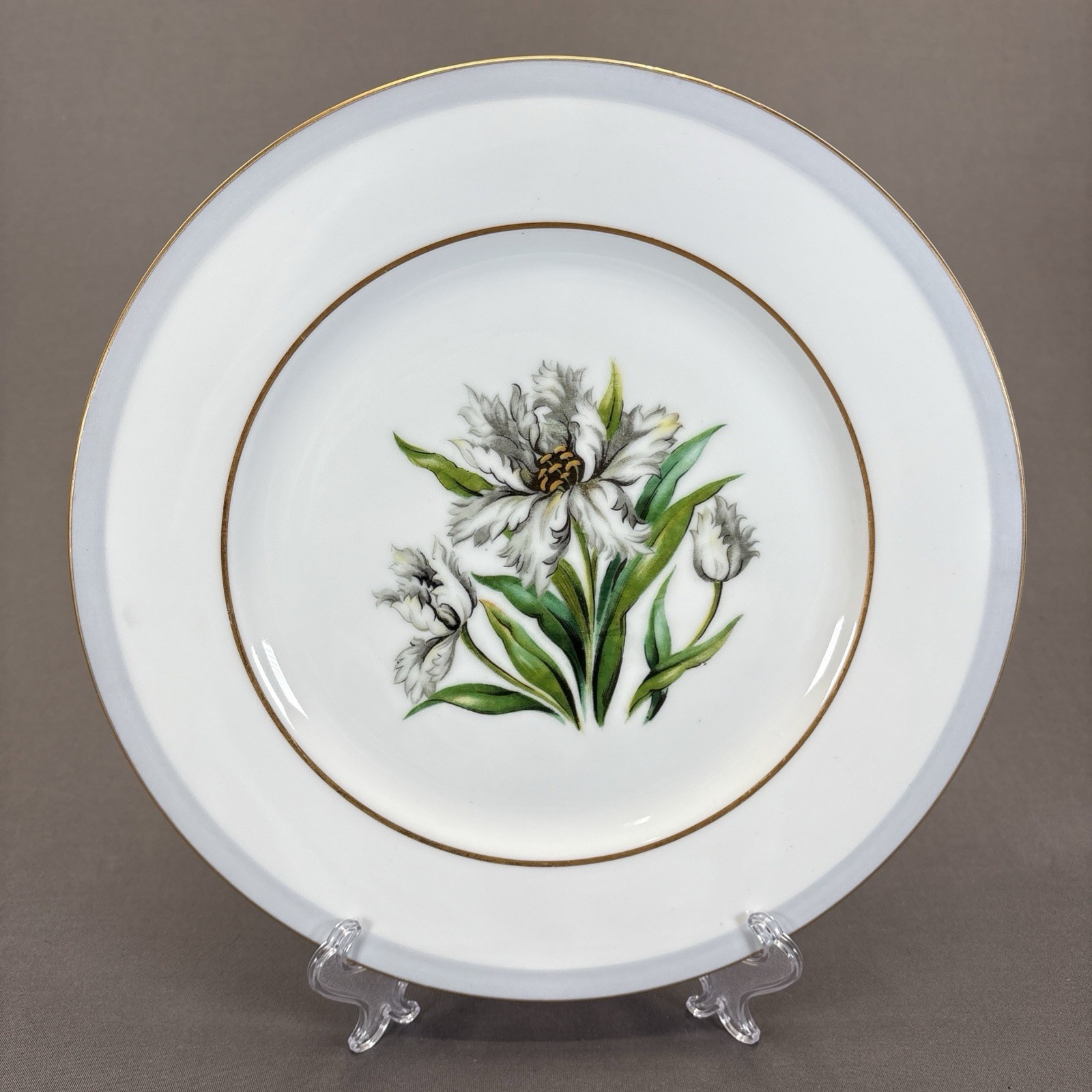 Citadel Fine China Ashworth Dinner Plate 10 5/8″ Replacements White Flower