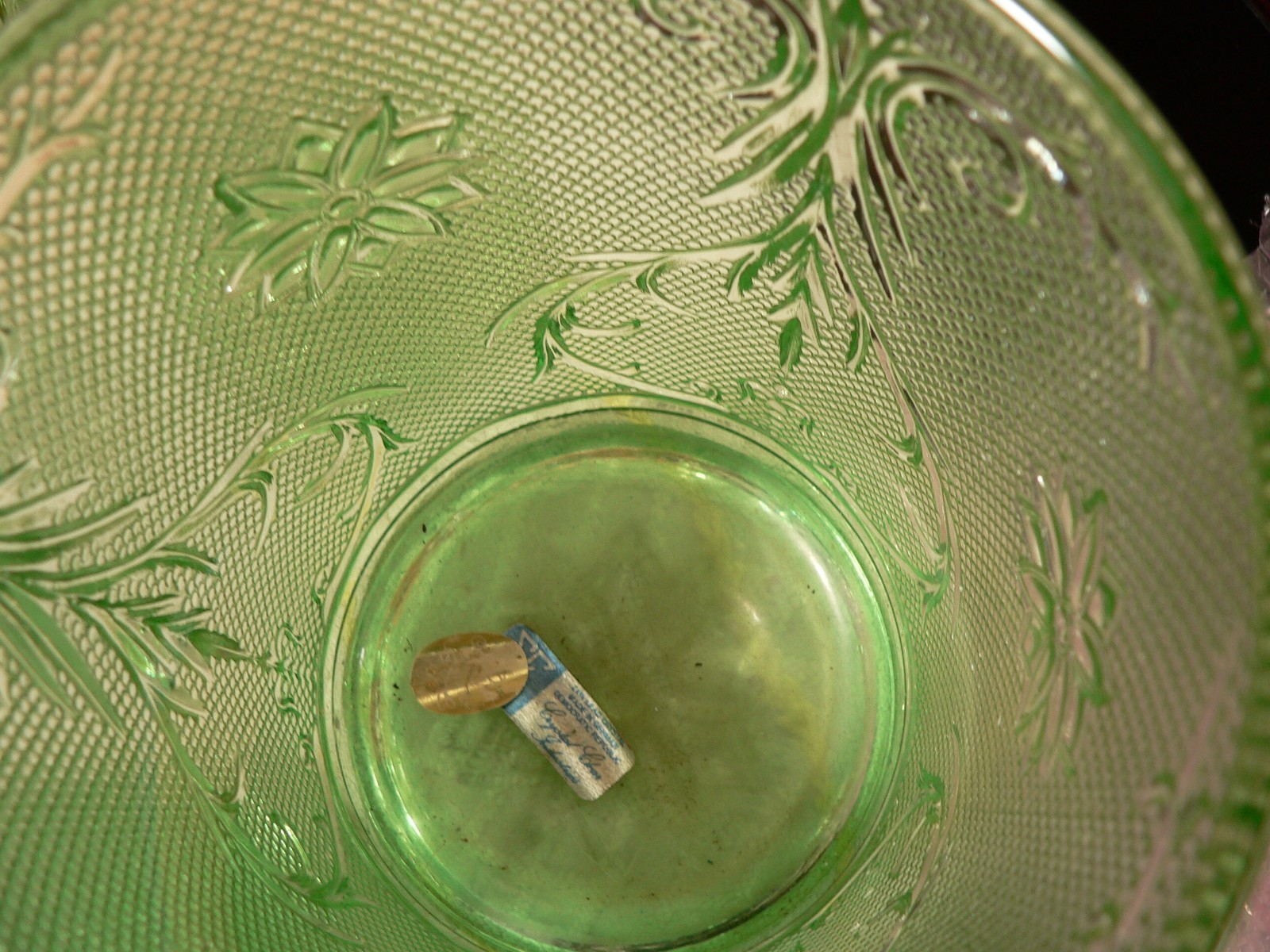 INDIANA GLASS – Chantilly Green Tiara pattern 3 pc. canister set