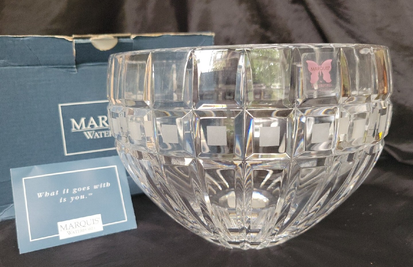 Waterford Marquis Quadrata Crystal Bowl Fruit Bowl NEW W/Box GORGEOUS