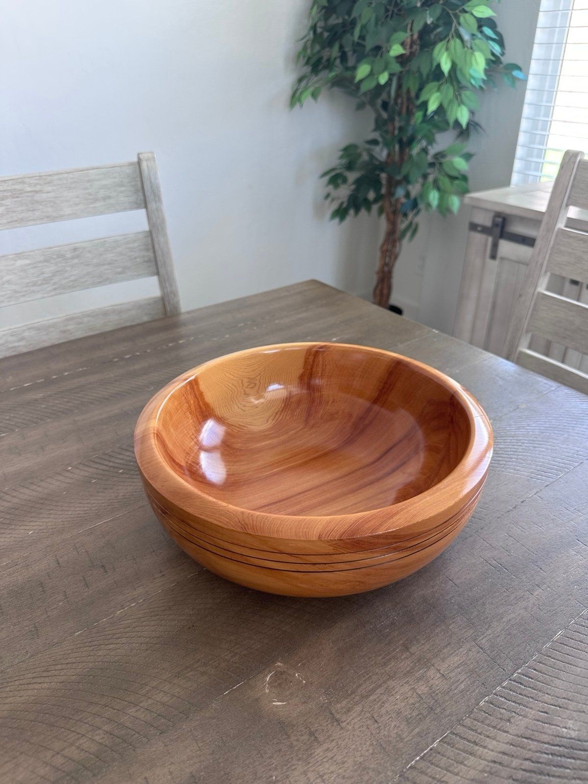 Pinetop Bowls Linda Staehe Alligator Juniper Wood Bowl 11” Southwestern Decor