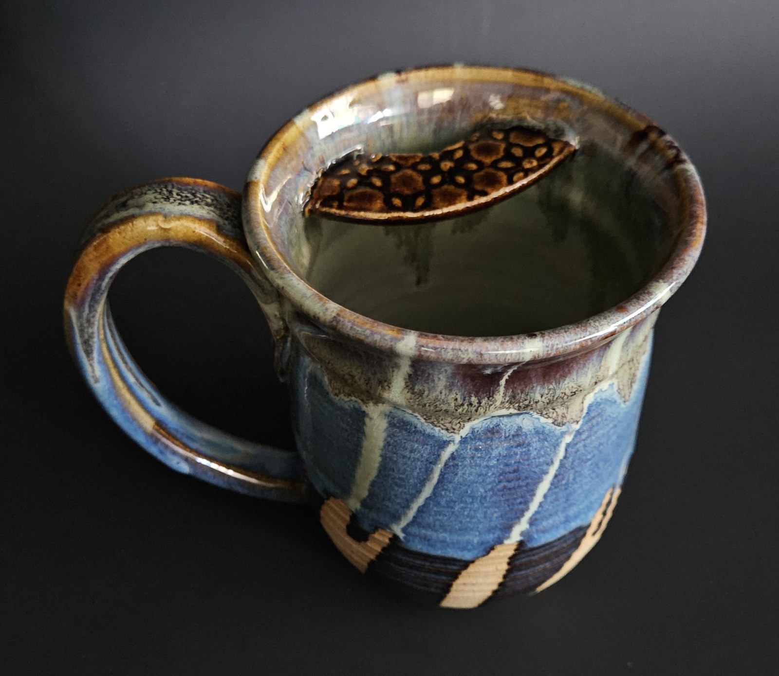 Mustache Guard Mens Mug By Captain Fawcett Pottery Right Handed UK 15 Oz
