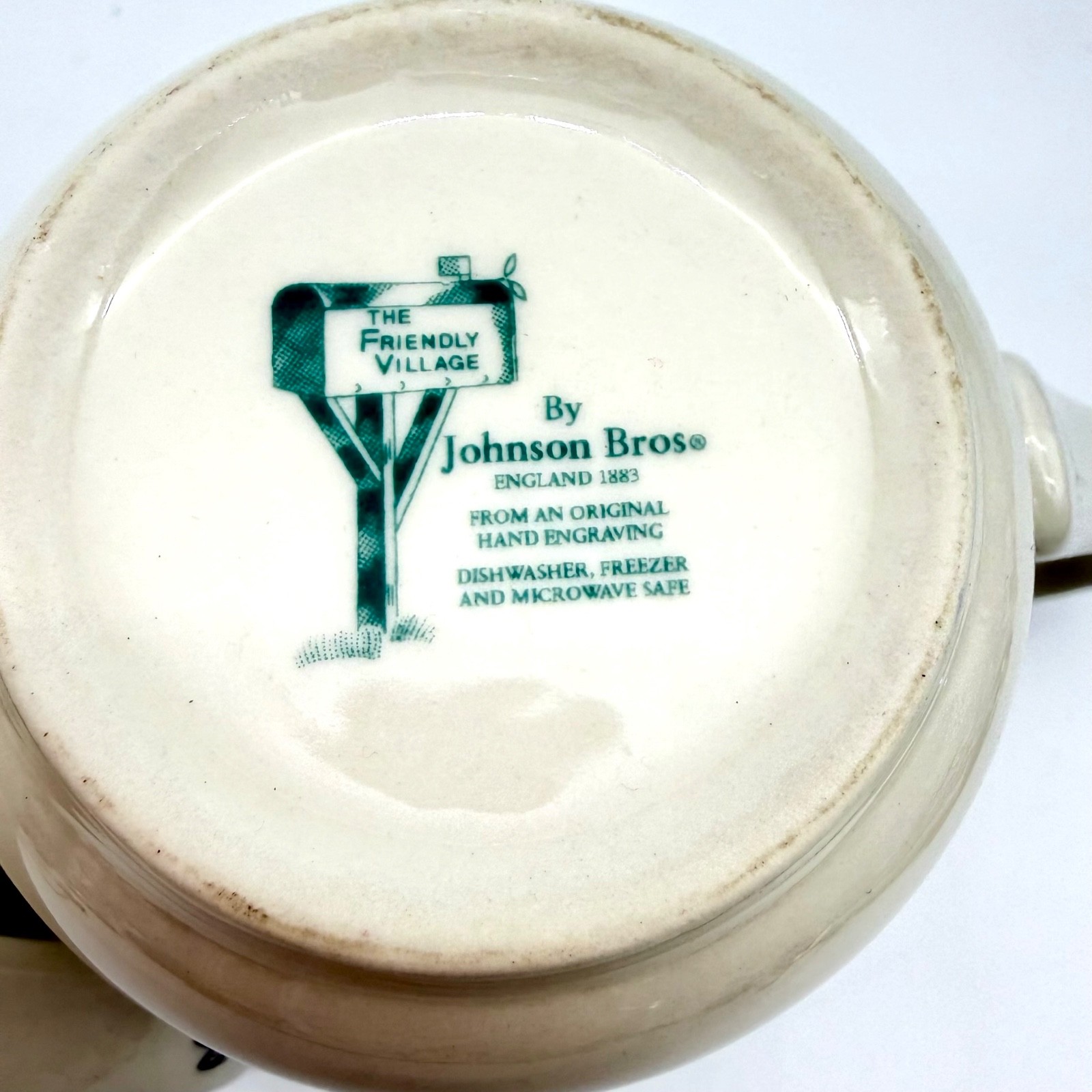 2 Johnson Bros Friendly Village COFFEE MUGS Covered Bridge