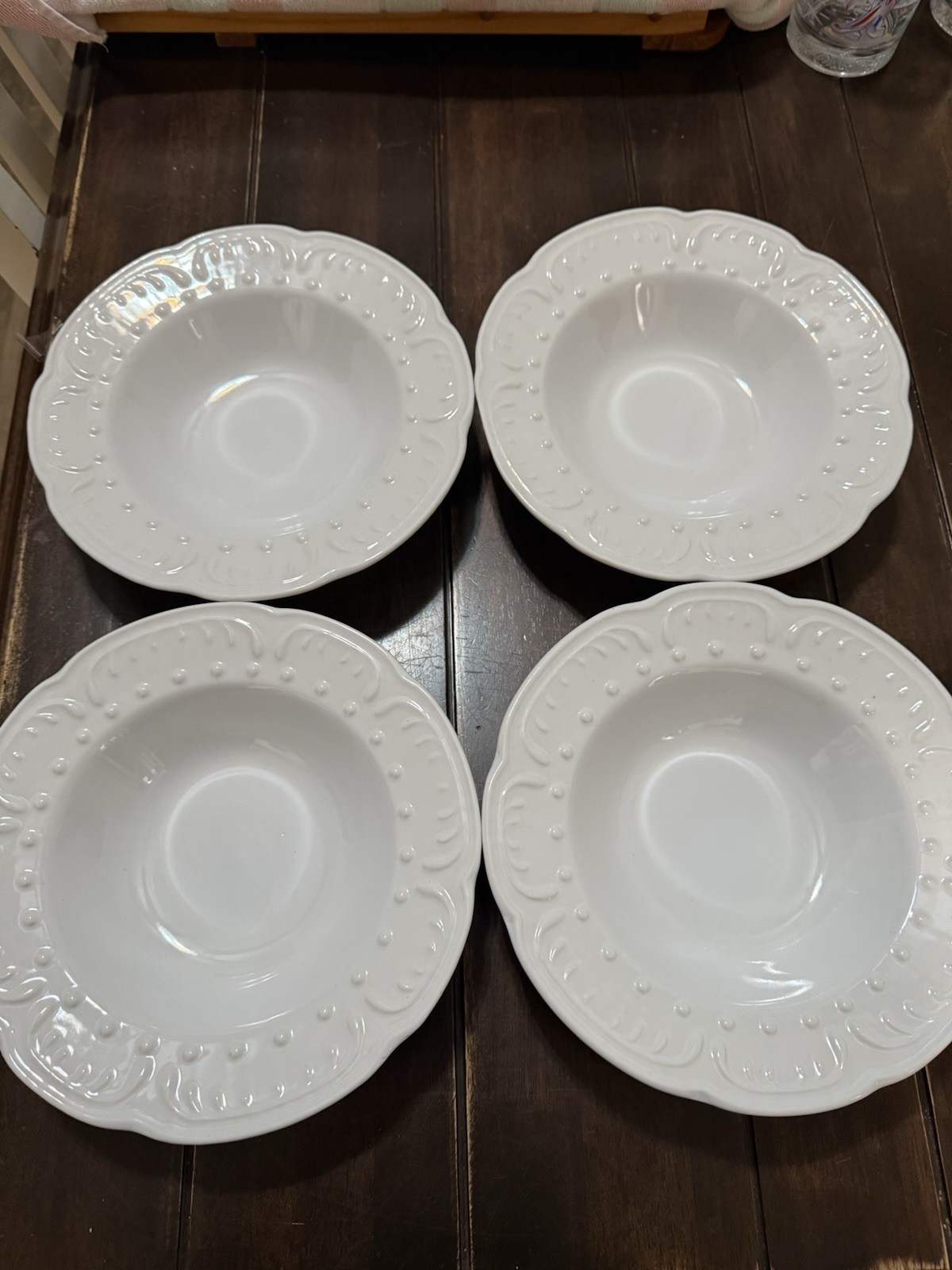 Candice Collection By Elegant Dining White Bowls Lot Of 4