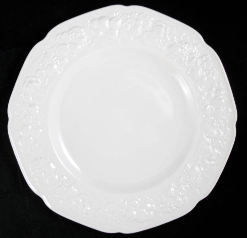 Crown Ducal FLORENTINE OFF WHITE Large Dinner Plate 10.25 Inch Diameter