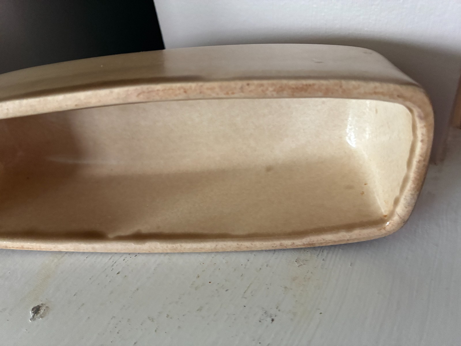 Pfaltzgraff Folk Art Covered Butter Dish 7 1/2”x 3 1/8”x 2 3/4” Vintage Rare