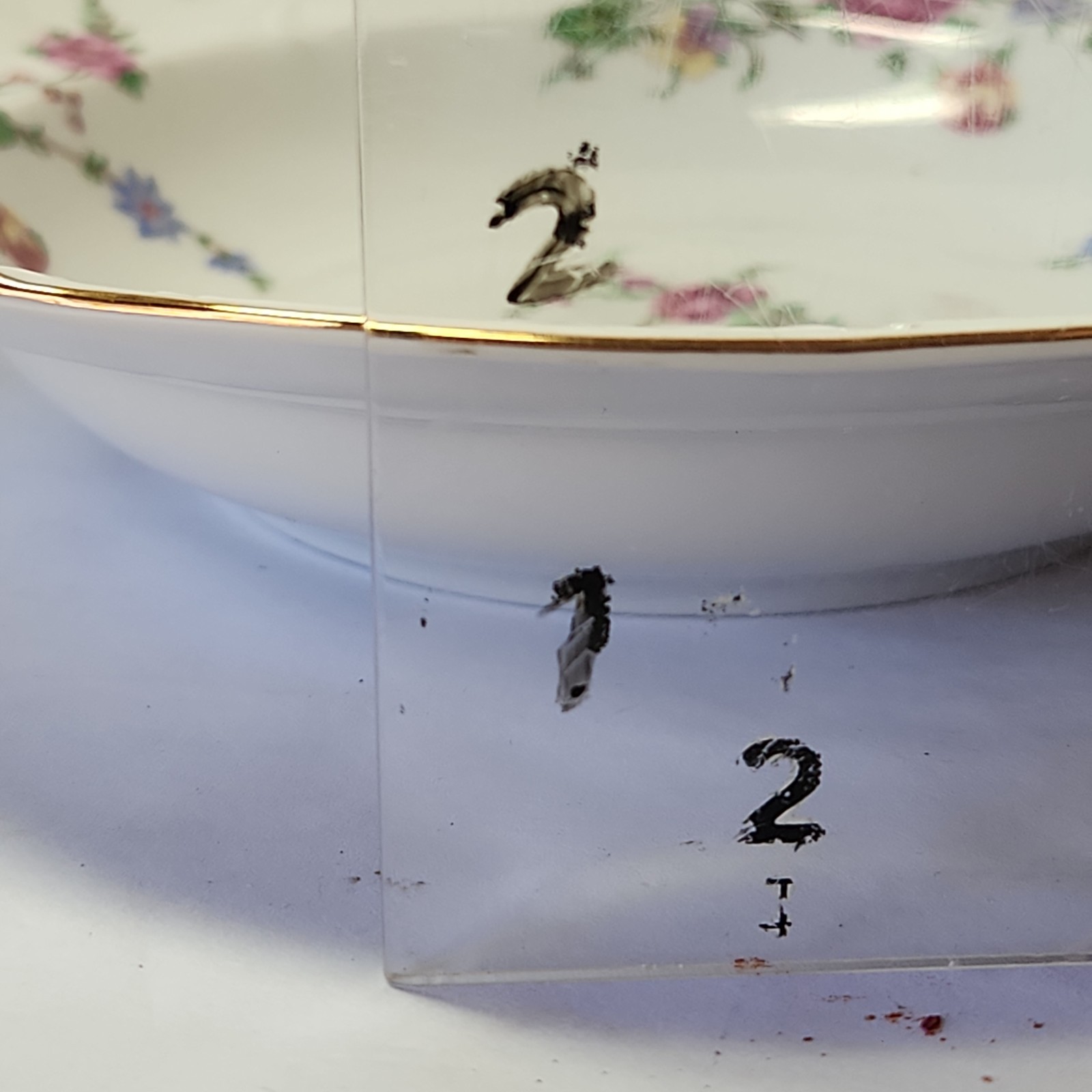 2 Rimmed Soup Bowl Floral Vintage Wawel China, ROSE GARDEN Made In Poland 8 1/8″