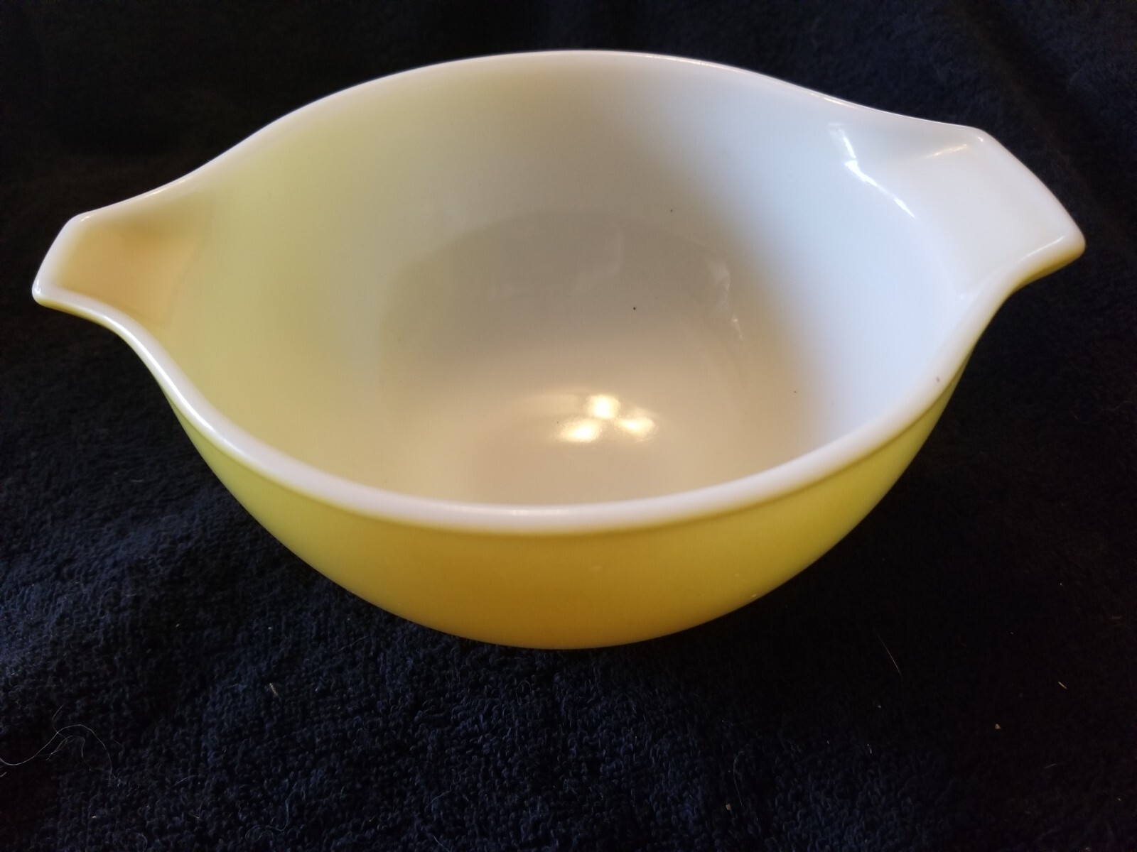 Vintage Pyrex 35 Small Yellow Cinderella Mixing Bowl Nesting 1 1/2 Pt