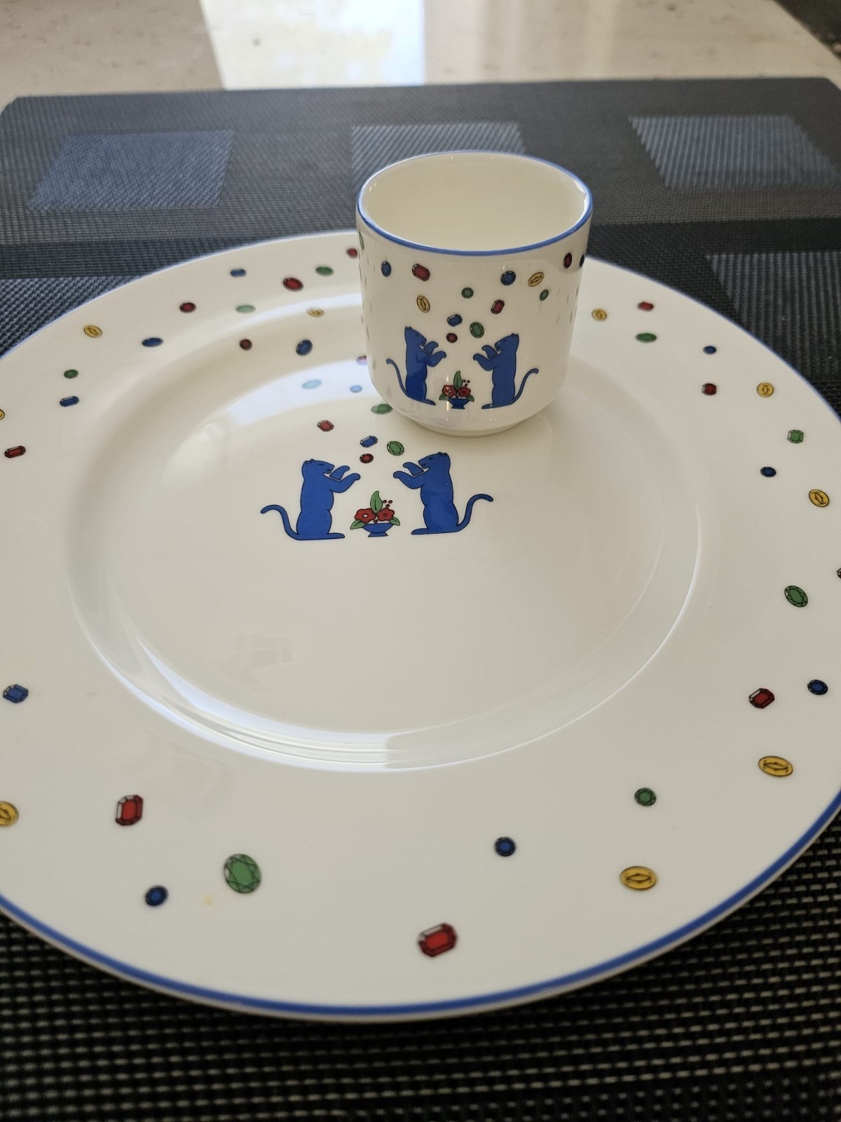 Cartier La Maison Des Enfants Cup & Plate Set, 1988