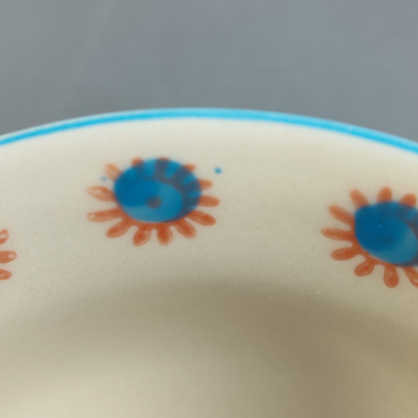 Yokohama Studio Hand Painted Footed Coffee Mug & Plate Textured Raised Dots 10oz