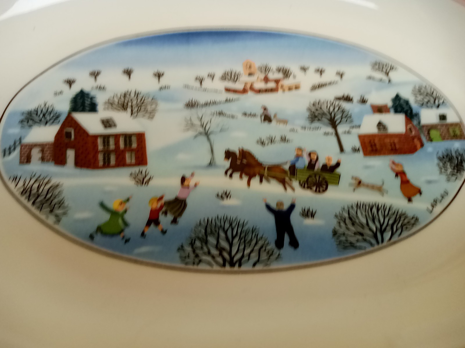 Villeroy & Boch Naif Christmas 10.25″ Pickle Dish Serving Tray Mint
