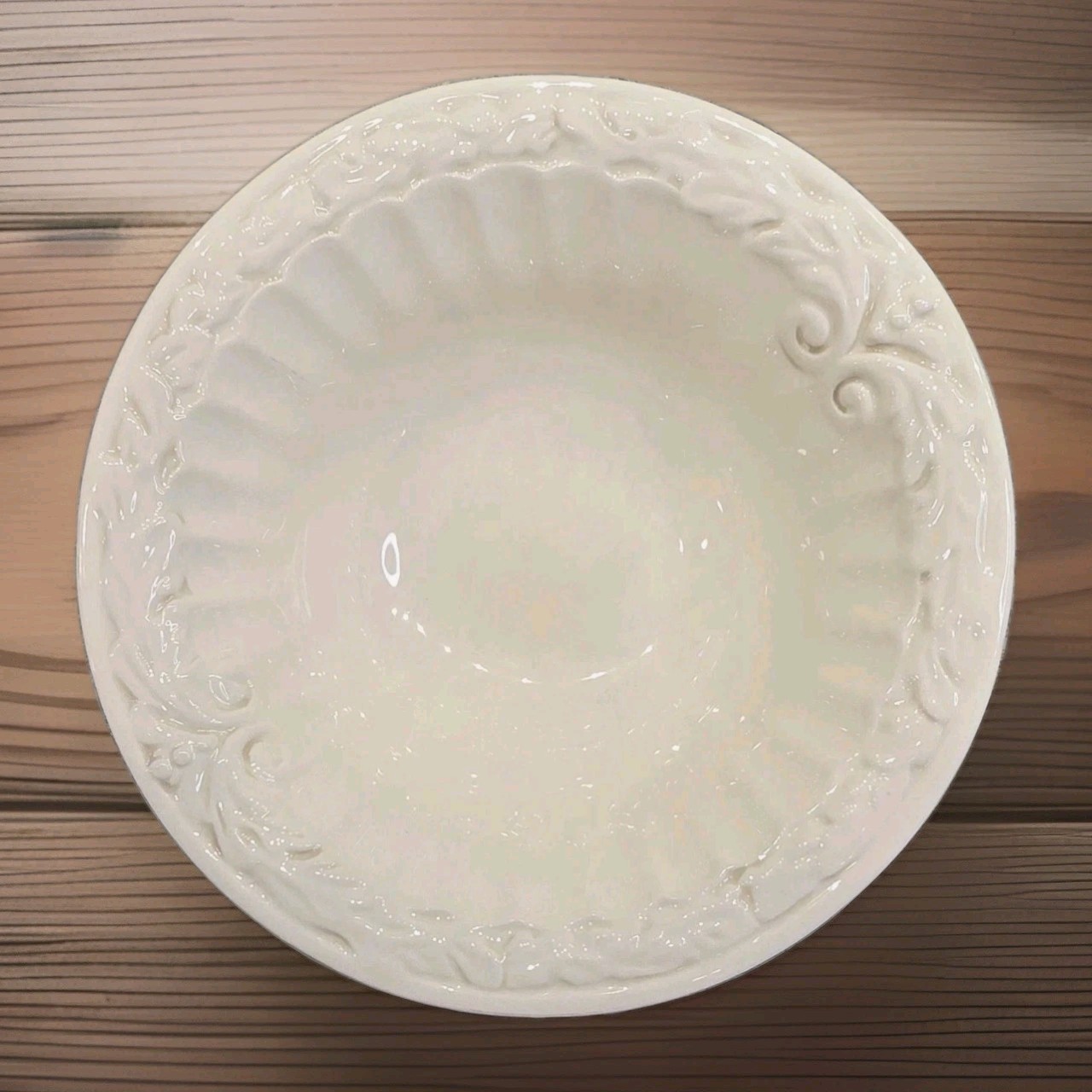 Serving Bowl American Atelier ATHENA 5166 Ironstone 10″ Laurel Leaf Border EUC