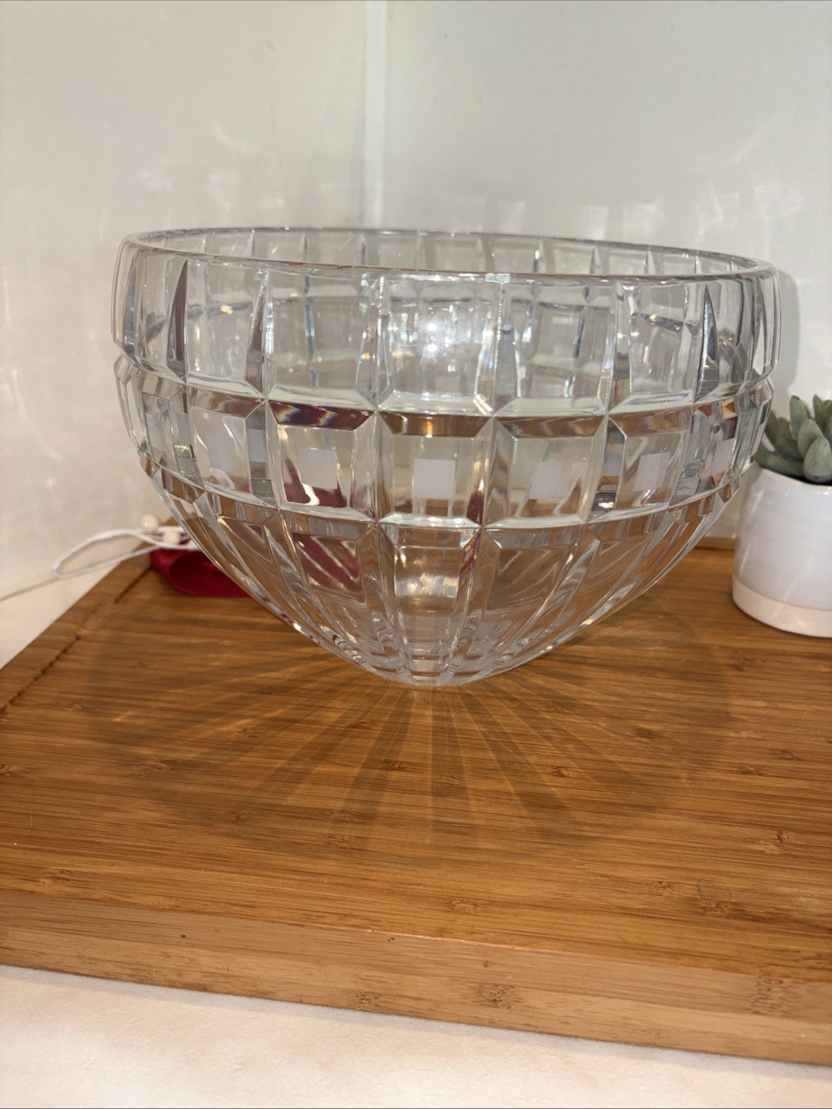 Waterford Marquis Crystal QUADRATA Crystal Bowl 7″ Poland New Soup Fruit Bowl