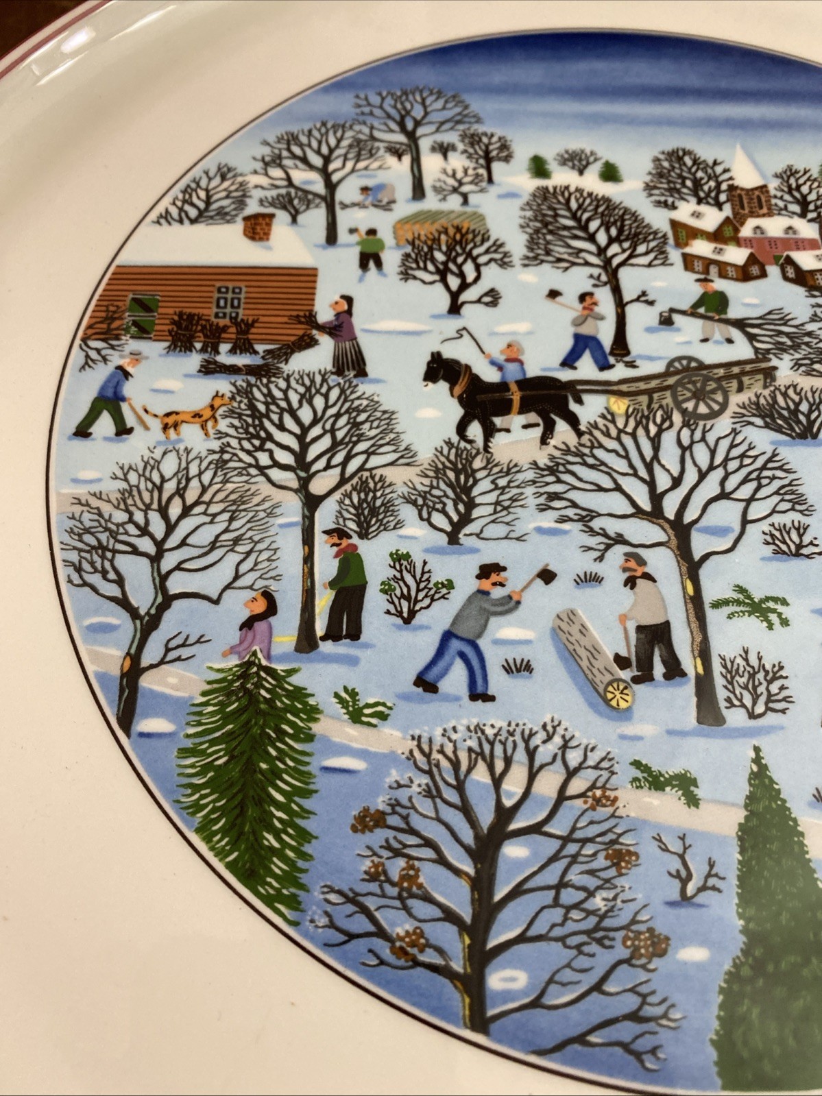 Excellent Villeroy & Boch Naif Christmas Serving Platter 12″ Laplau Round
