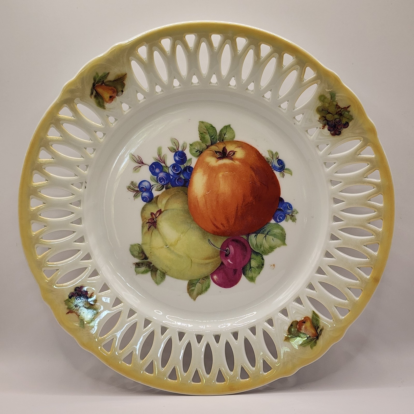 Cico, Bavaria Germany porcelain. Vintage, Pre 1950, Set of 2 plates, fruit