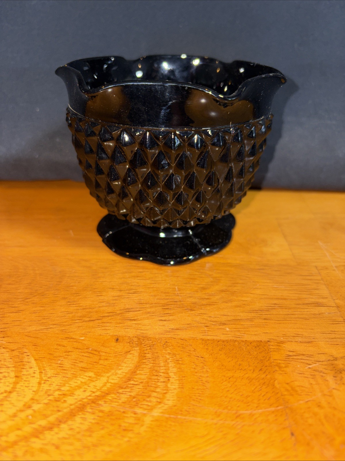Indiana Glass Black Candle Holders Vintage Set Home Decor