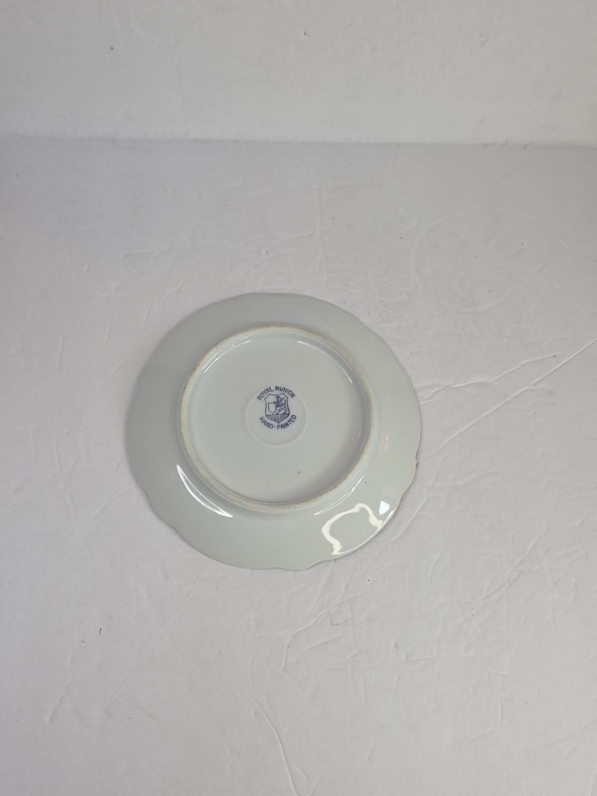 Antique Royal Munich Bavaria hand-painted porcelain plate c. 1885 Signed Sembat