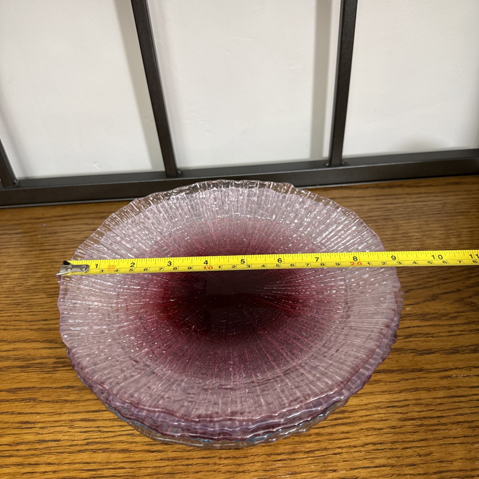 Scandinavian Multi Colored Glass Salad Plates Set Of 6 9″ Diameter
