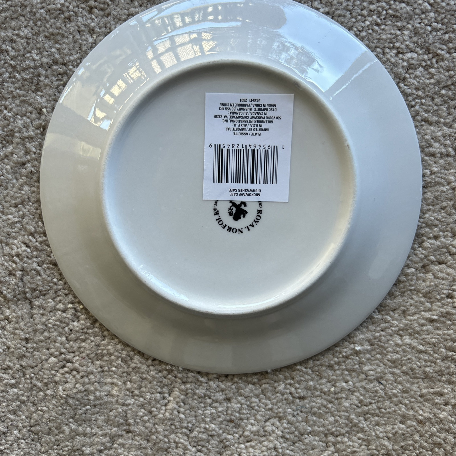 NEW Royal Norfolk “Bee Happy” Dessert Salad Plate 7.5 Yellow Floral Bumble Bee
