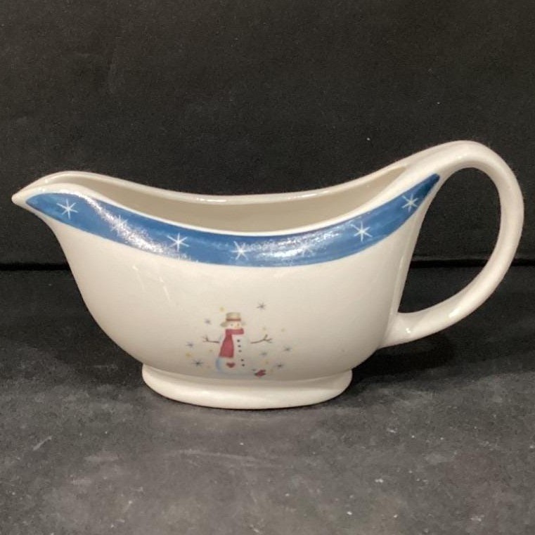 Holiday Home Snowman Stoneware Gravy Boat