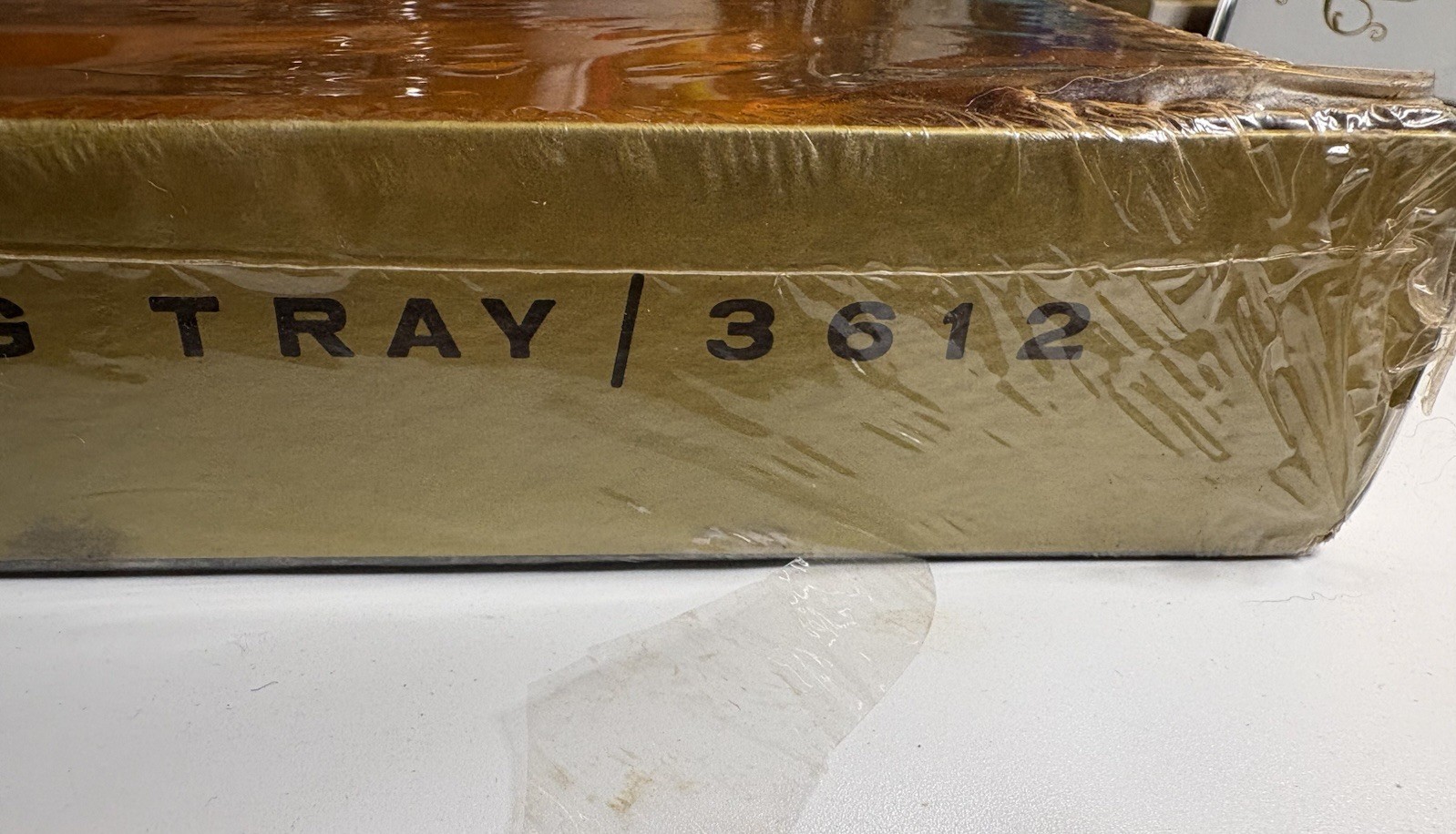 Jeannette Glass Amber Divided Tray Crystal Classics 3612 Original Box~NOS