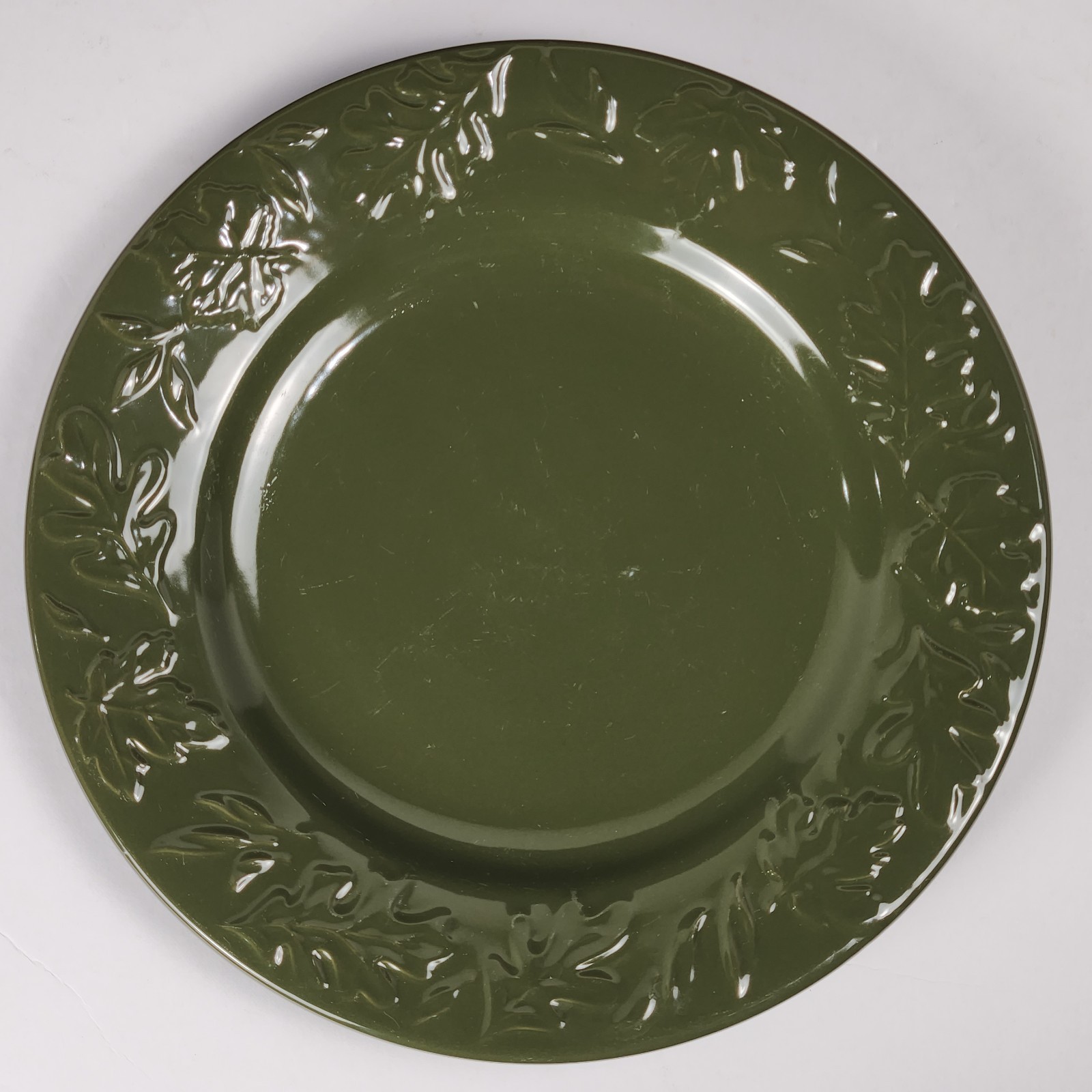 Holiday Home Sage Green w/Maple Leaves – 11″ Dinner Plate