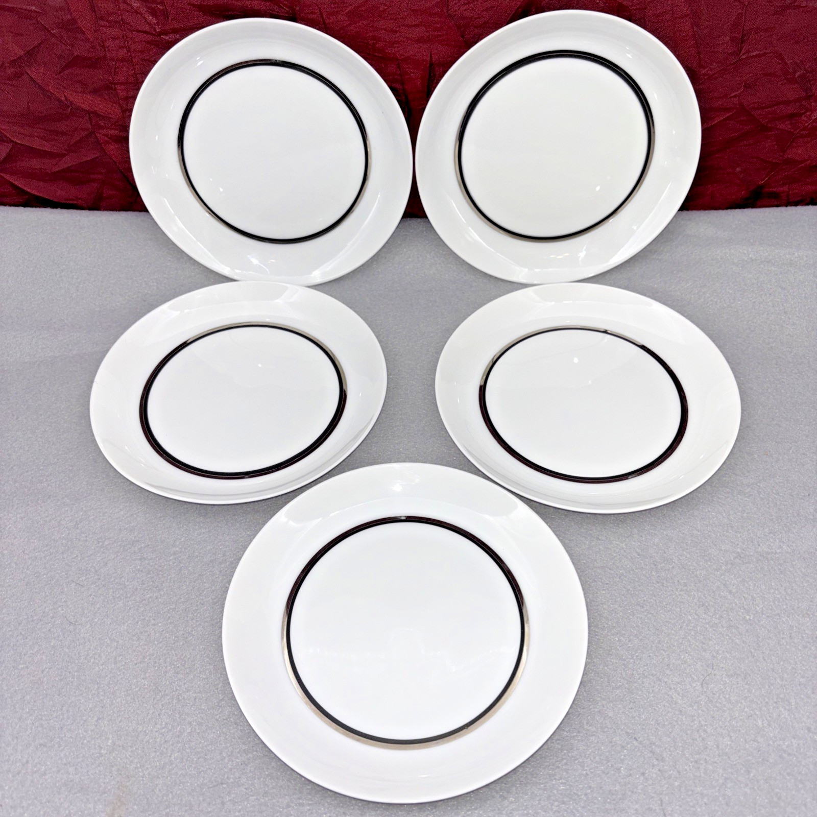 Block Bidasoa “España Platino” Coffee And Dessert Set 15pc Vintage MCM Spain EUC