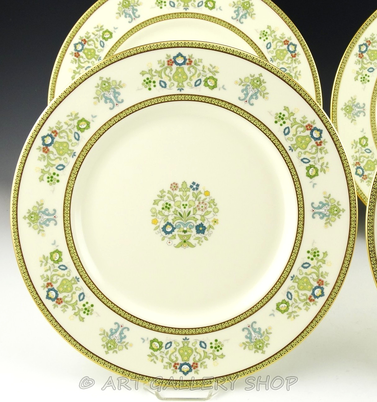 Minton England HENLEY 10-5/8″ DINNER PLATES Set of 4 Mint