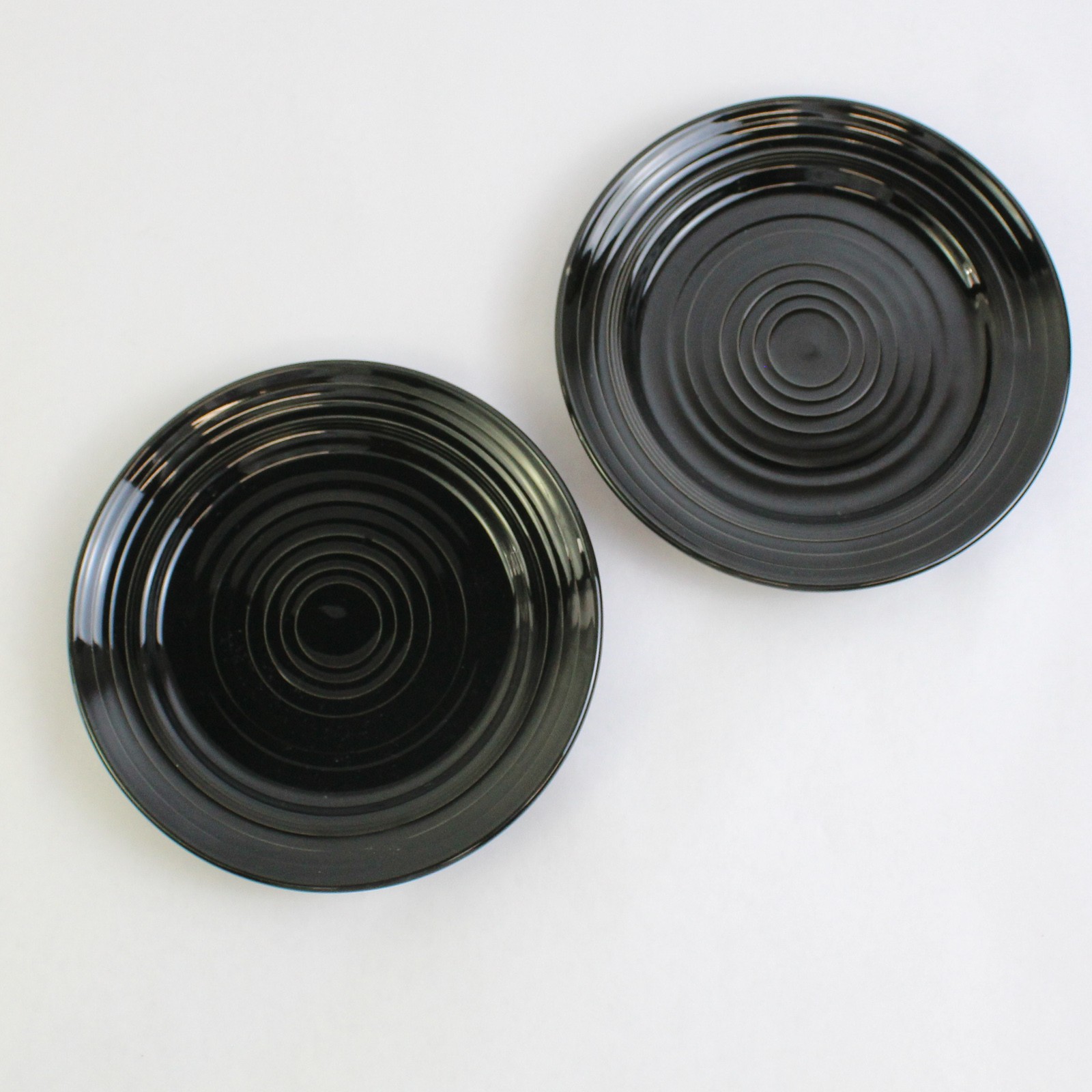 Set of 4 CAC China Tango-Pattern Black Bread Plates 7.5″ Durable China