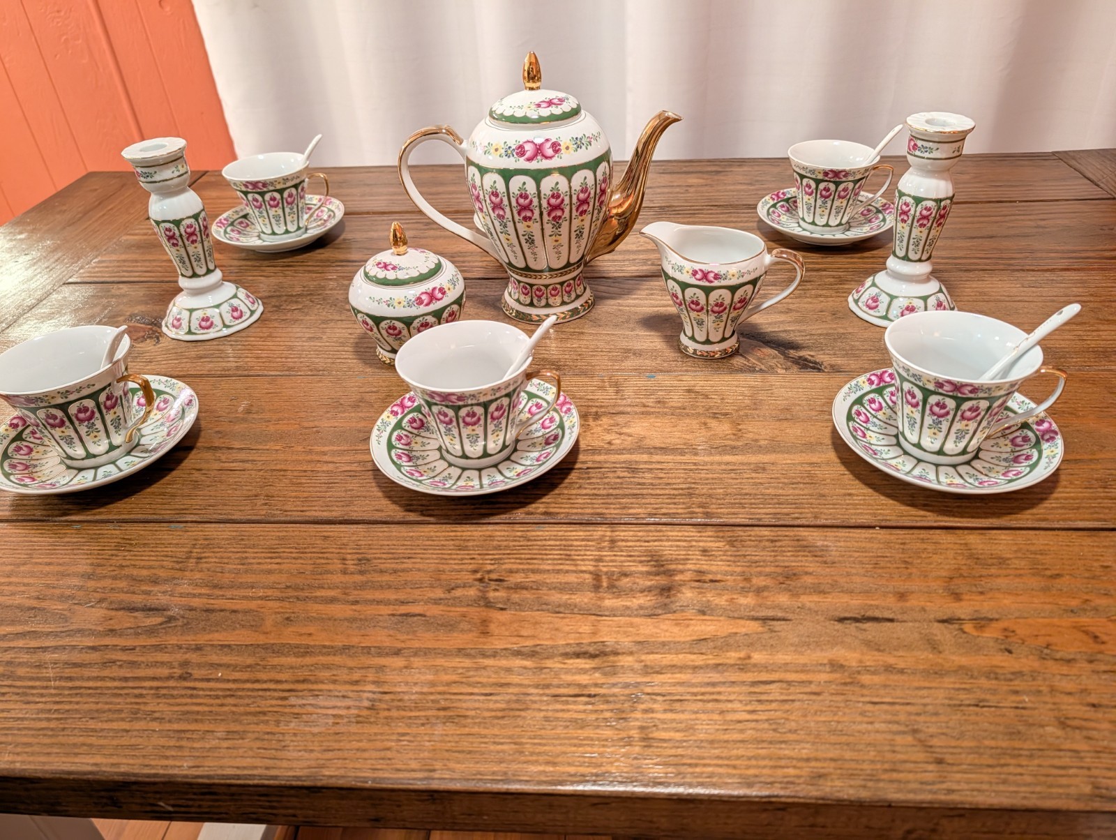 Vintage Sorelle Fine Porcelain Floral 22pc Tea Set
