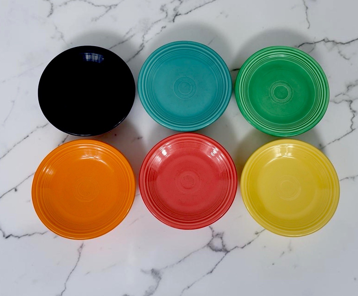 FIESTAWARE Homer Laughlin Salad Plates Mixed Colors 7 1/4” Lead Free Set Of 6