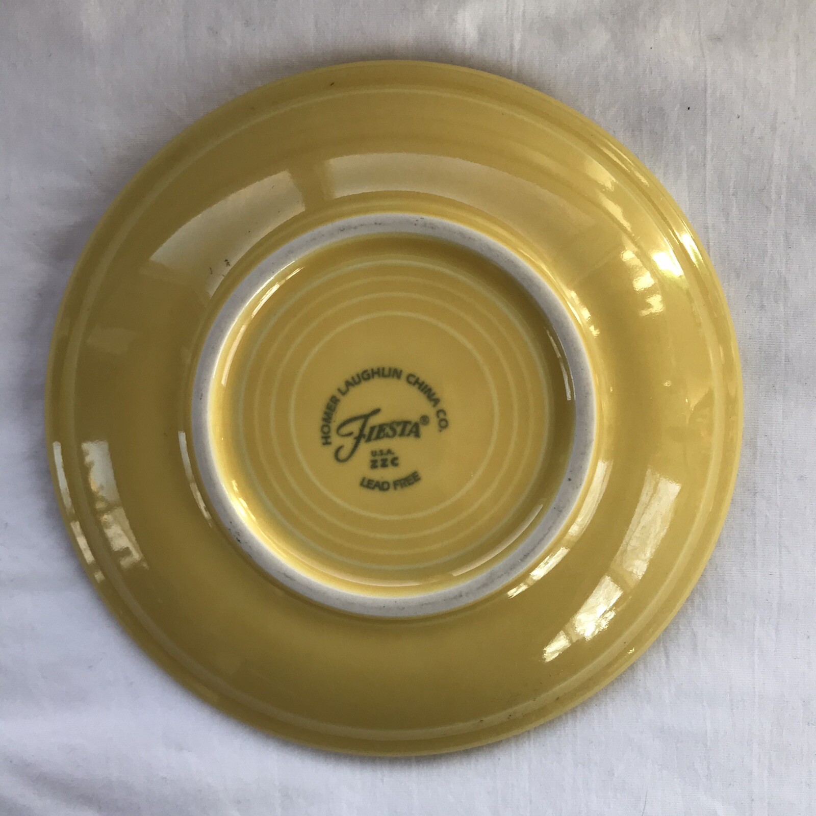 Fiestaware Yellow Sunflower Saucers 2000’s Contemporary Original – Lot of 2