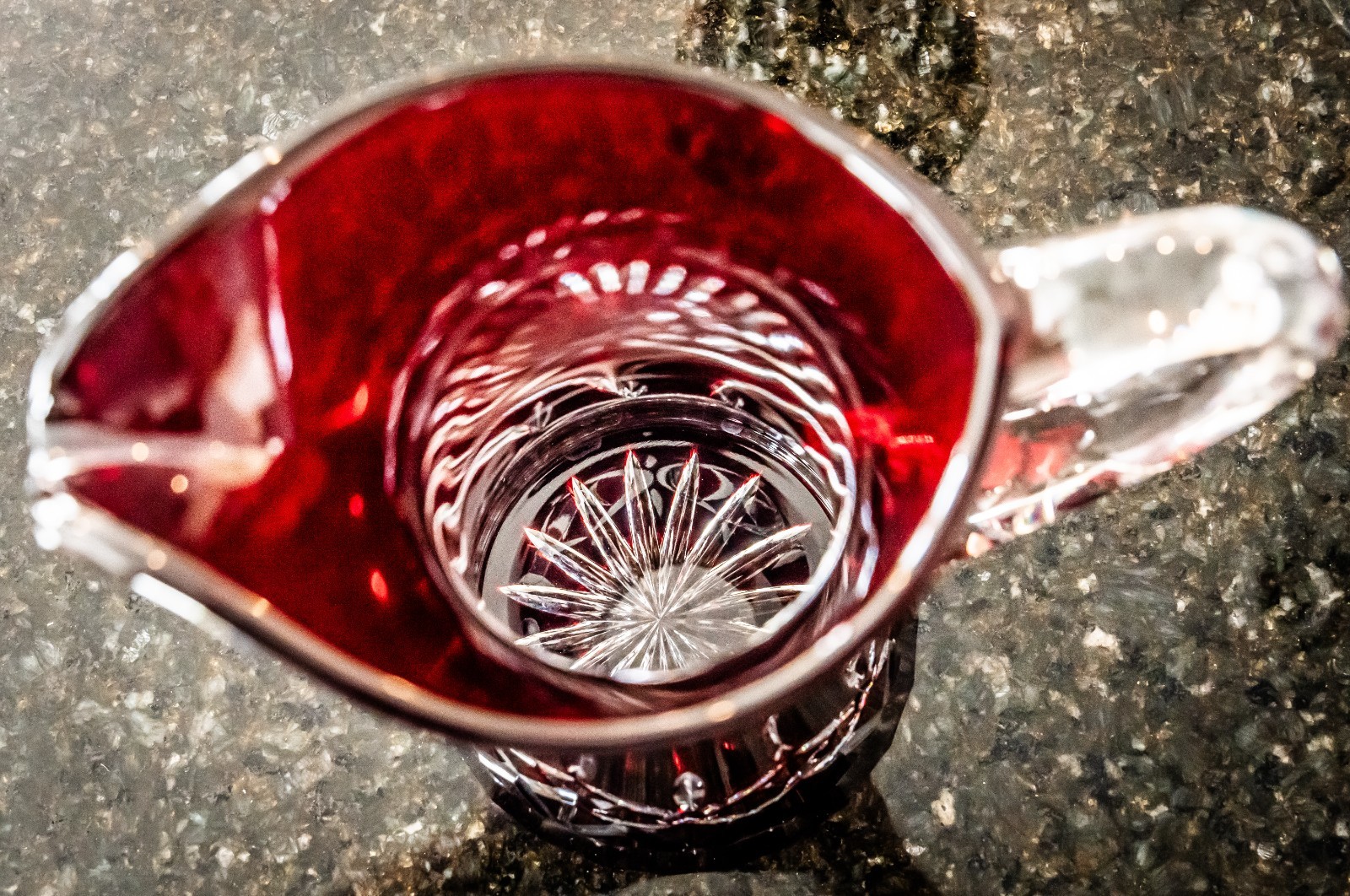 Waterford Crystal Lismore Red Cut to Clear 10 7/8″ Tall Pitcher 52 oz
