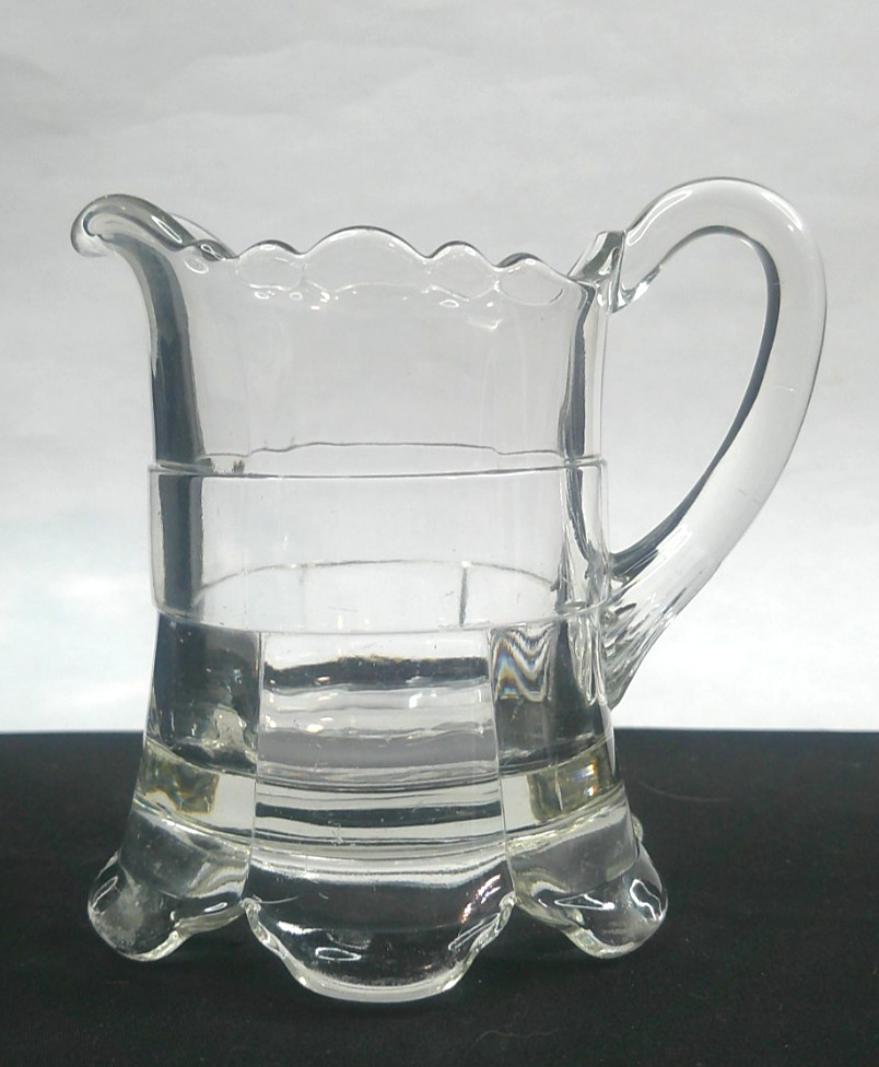Riverside Glass Works, Ranson, # 500, Creamer, USA, Clear, EAPG, c1899, ExCd