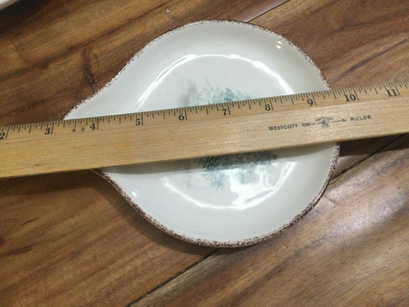 Robert Stanley Home Collection Pine Holiday Forest serving bowl+spoon rest
