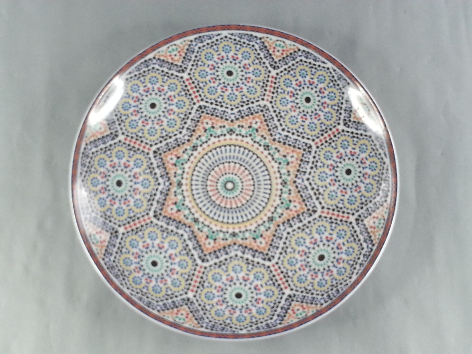 COMCEMA Moroccan Fes Ceramic Centerpiece Serving Platter Charger Bowl Zellige