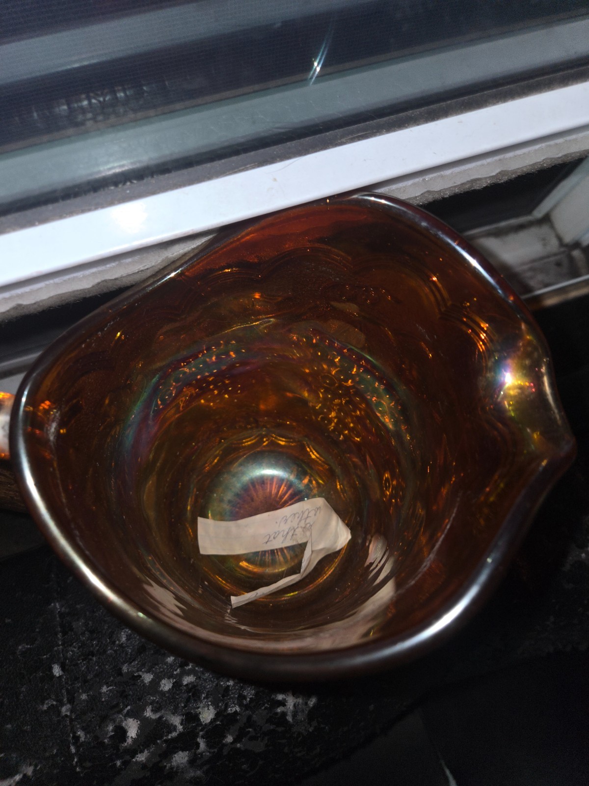 Vintage Imperial Marigold Carnival Glass Grape Pattern Pitcher
