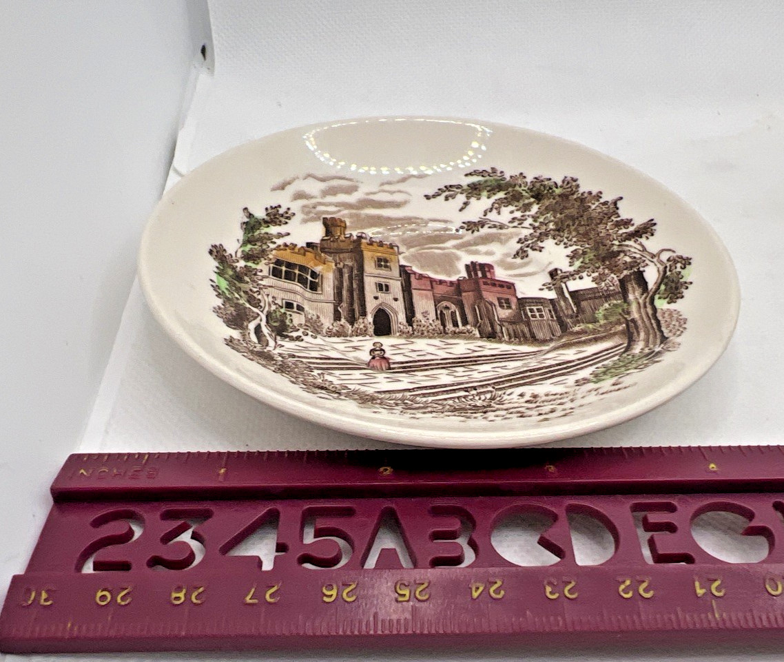 VTG Johnson Bros Windsor Castle Haddon Hall Cup & Saucer Demitasse Transferware