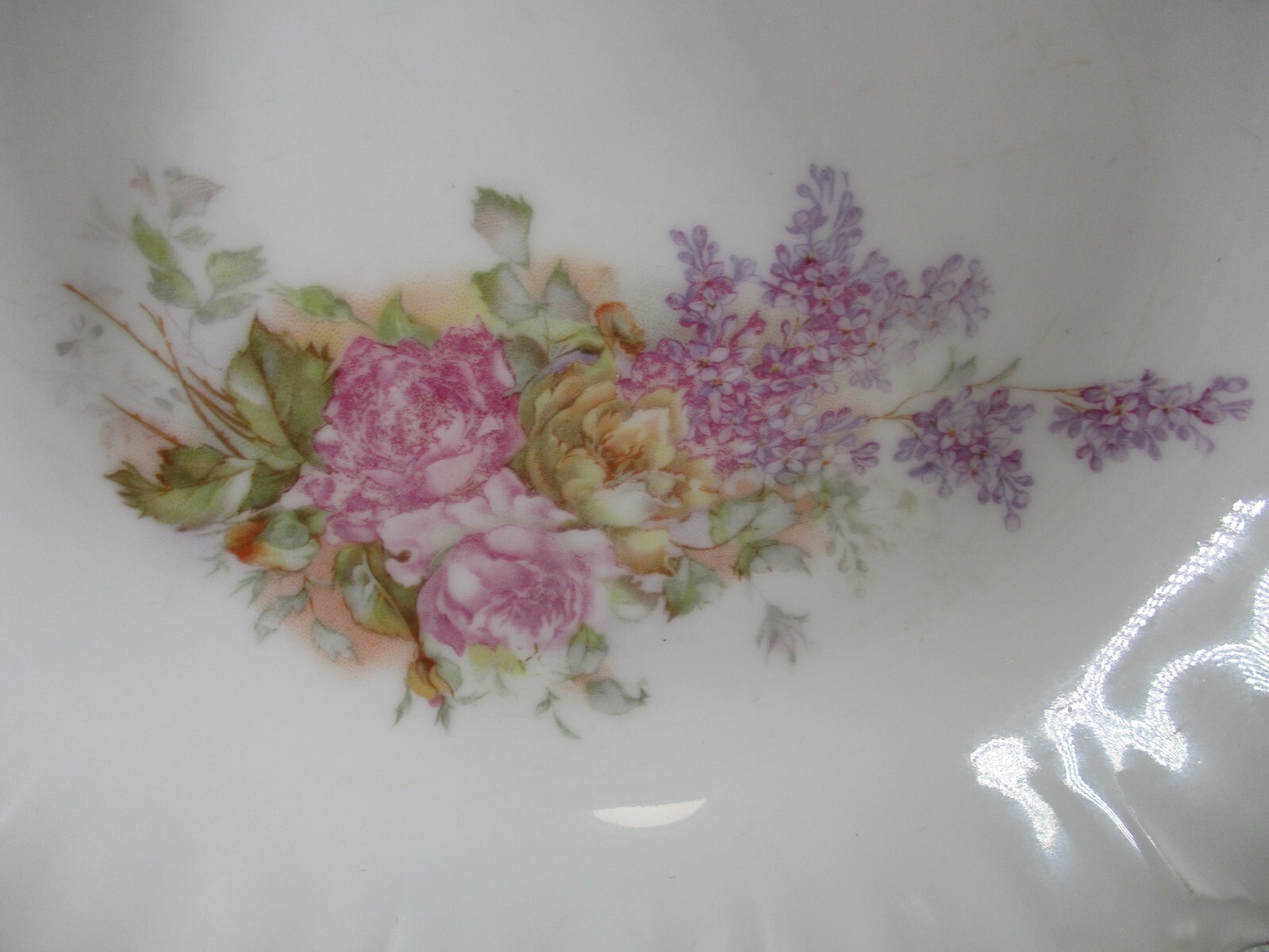 Victorian Austrian Salad Plate Floral Gold Trim Ceramic 8″ Diameter Vintage