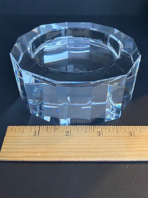 Rosenthal Crystal Faceted Trinket Dish Germany 4.25″ Vintage