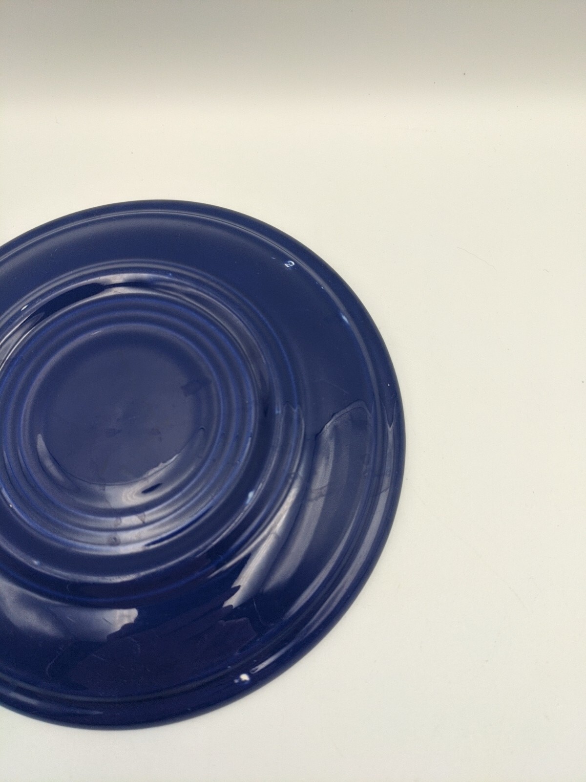 RARE Vintage 1936 FIESTA WARE Cobalt Blue Coffee Cup Saucer SAUCER ONLY