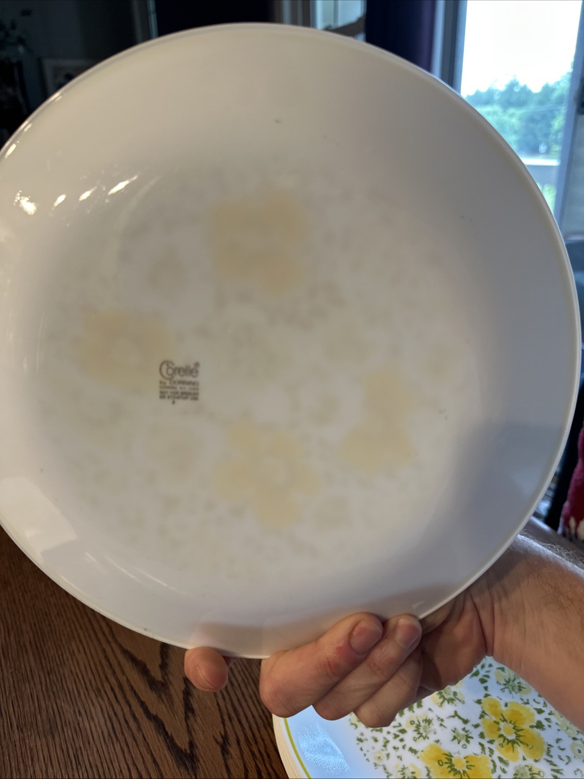 Corelle April Showers Yellow Flowers 10.25” Dinner Plates Corning Vintage