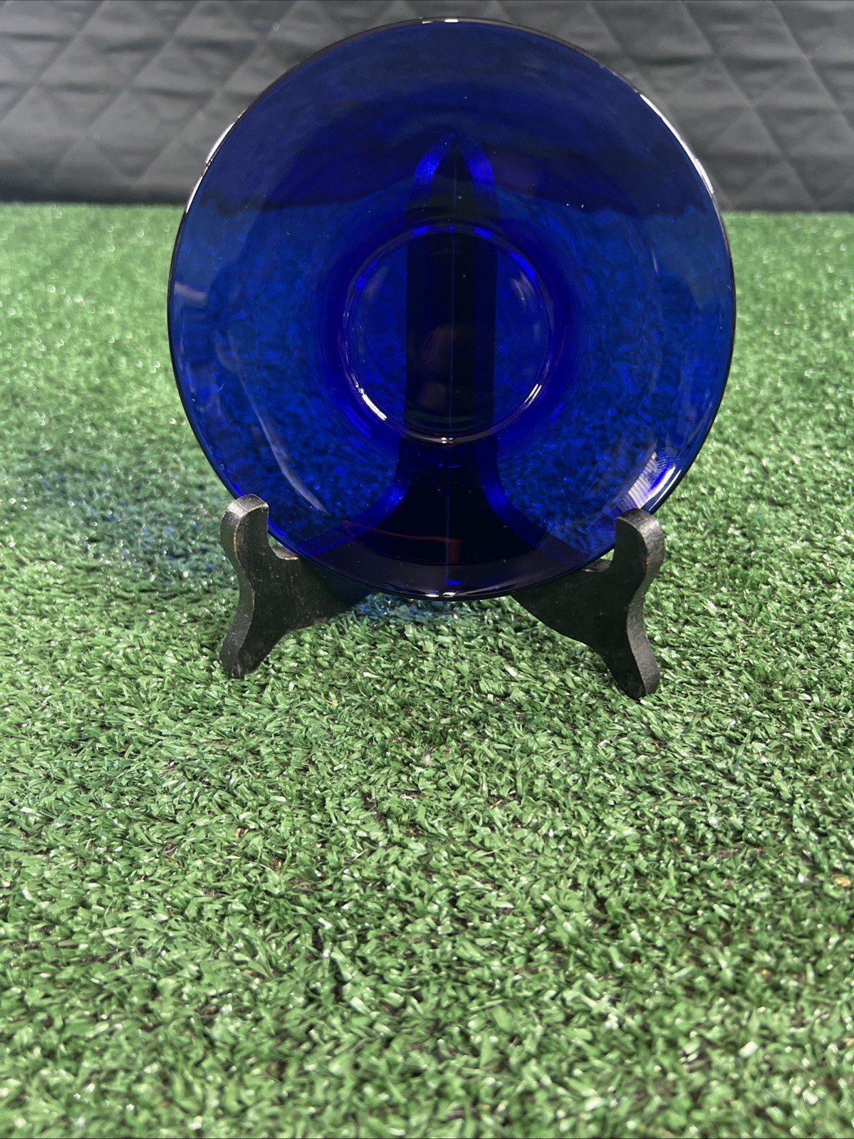 RARE Vintage Bormiolo Rocco Ronda Cobalt Glass Coffee Tea CUP & SAUCER SET 8