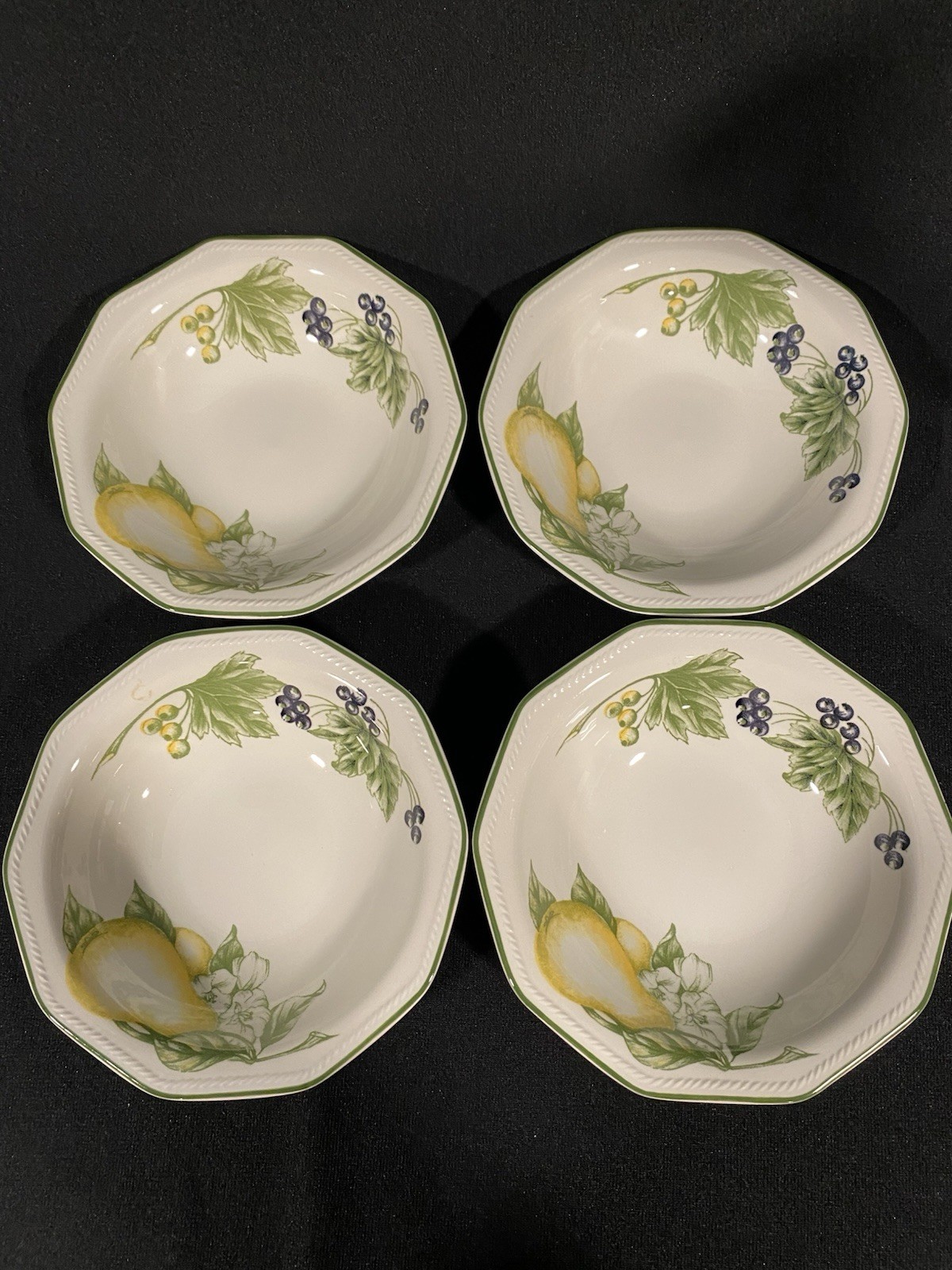 Churchill 7 7/8″ VICTORIAN ORCHARD Soup Salad Cereal Bowls England SET OF 4