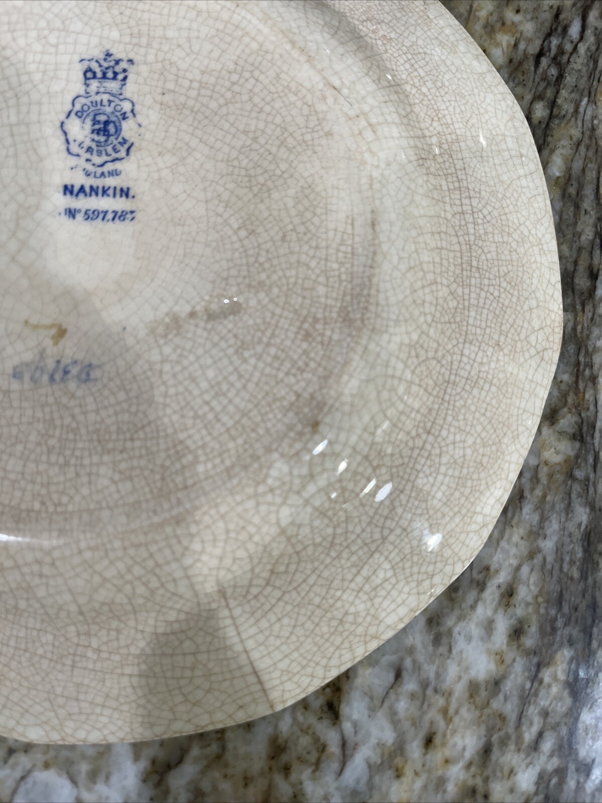 Antique Vtg Doulton of Burslem Salad Plate NANKIN 7 3/8″ circa 1912